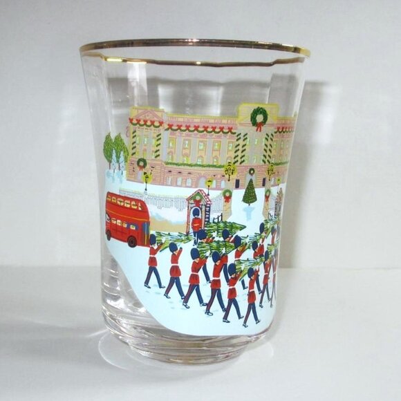 Anthropologie Holiday In The City Juice Glass London 15 Oz. New In Box - Picture 4 of 7